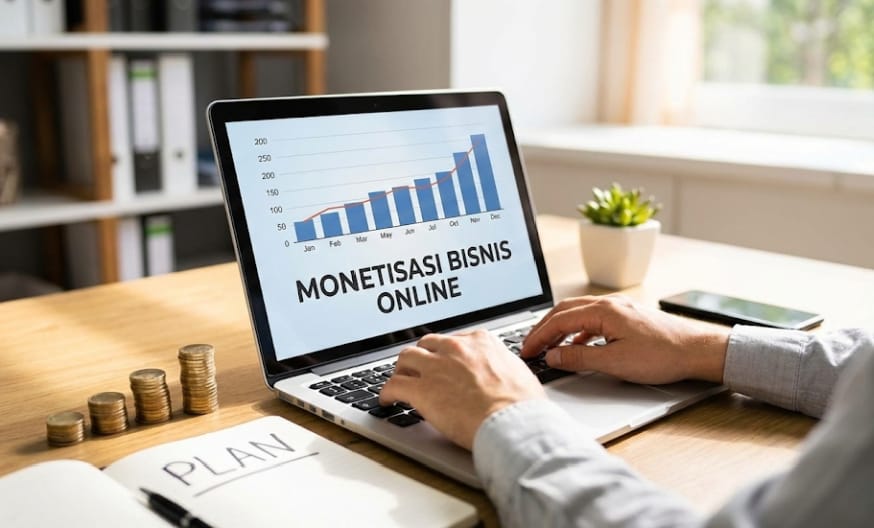 gambar ilustrasi artikel panduan monetisasi bisnis online